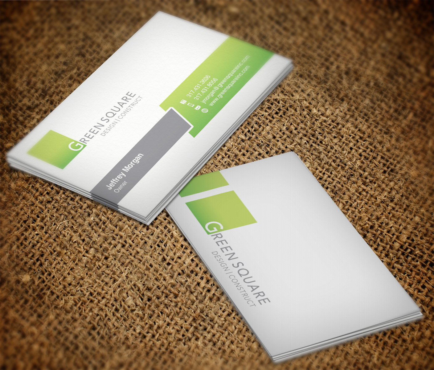 Business Card Design by WebixBD for Green Square Design Construct Inc. | Design #9469246