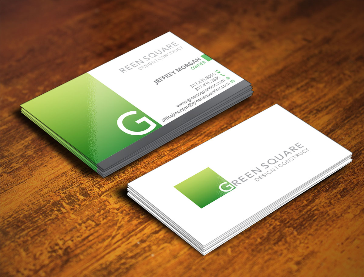 Business Card Design by Verified artistry (Design garden) for Green Square Design Construct Inc. | Design #9476279