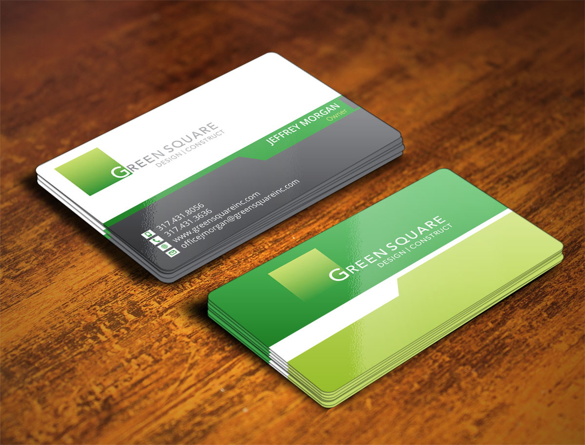 Business Card Design by Verified artistry (Design garden) for Green Square Design Construct Inc. | Design #9476301