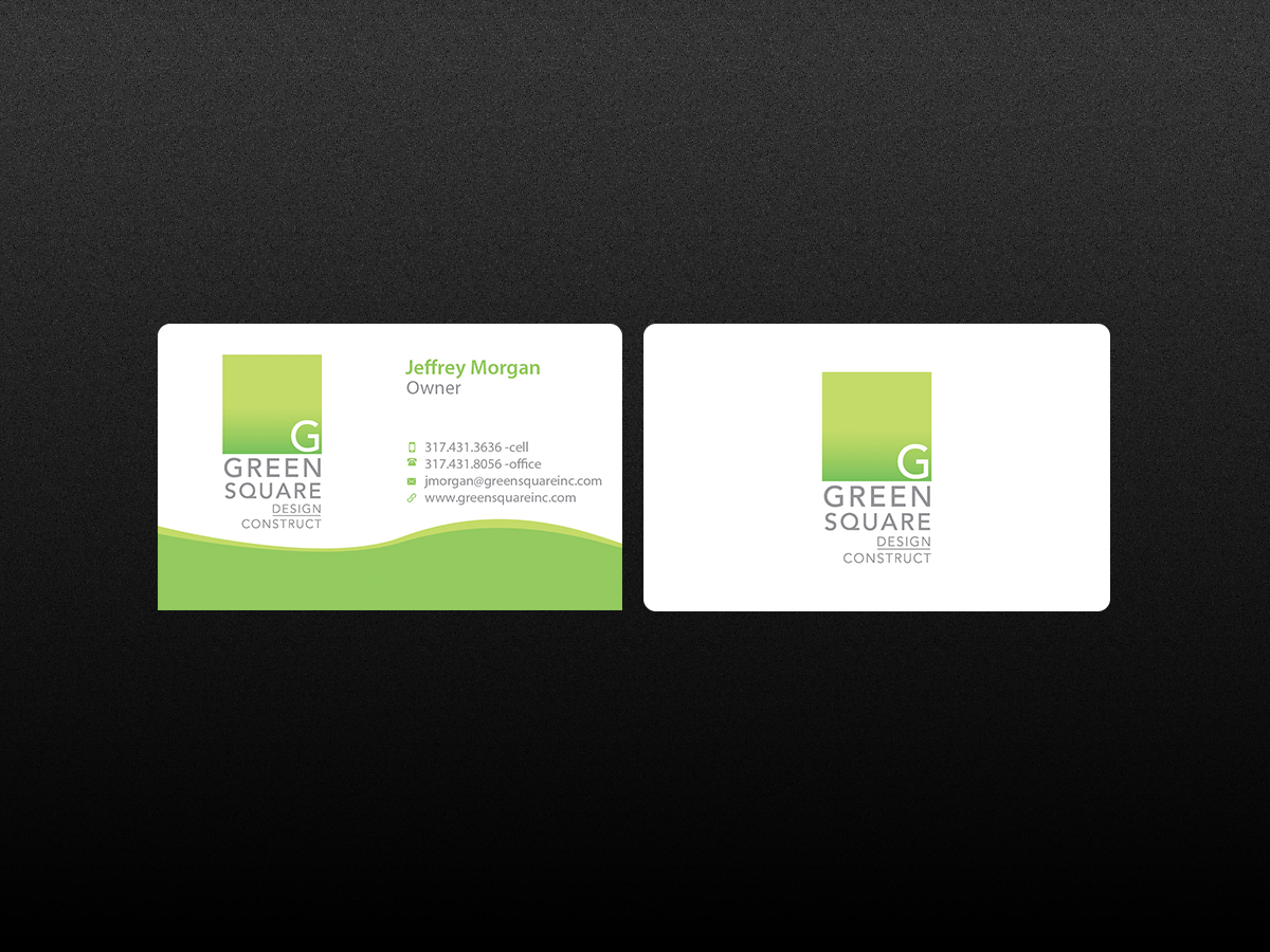 Design de Carte de Visite par Creations Box 2015 pour Green Square Design Construct Inc. | Design #9456215