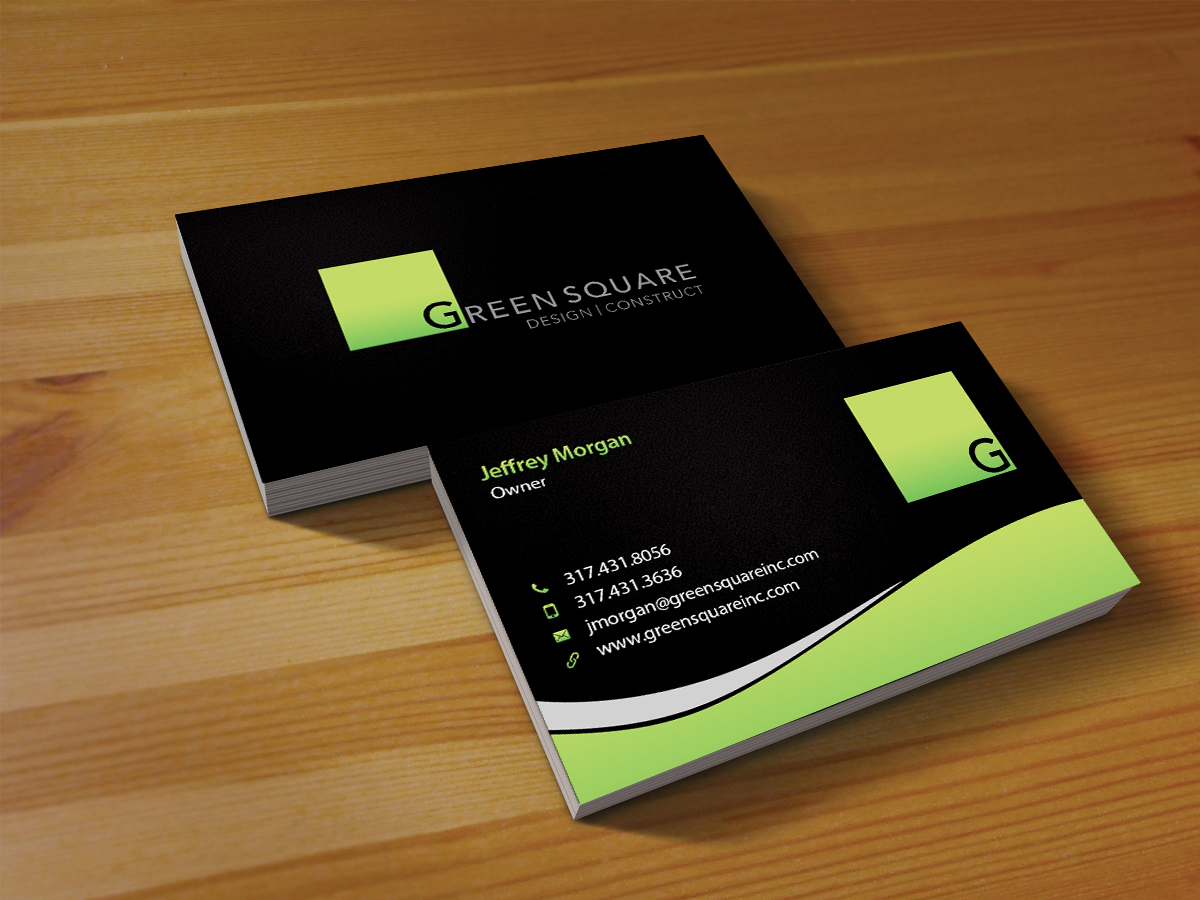 Business Card Design by Creations Box 2015 for Green Square Design Construct Inc. | Design #9456217