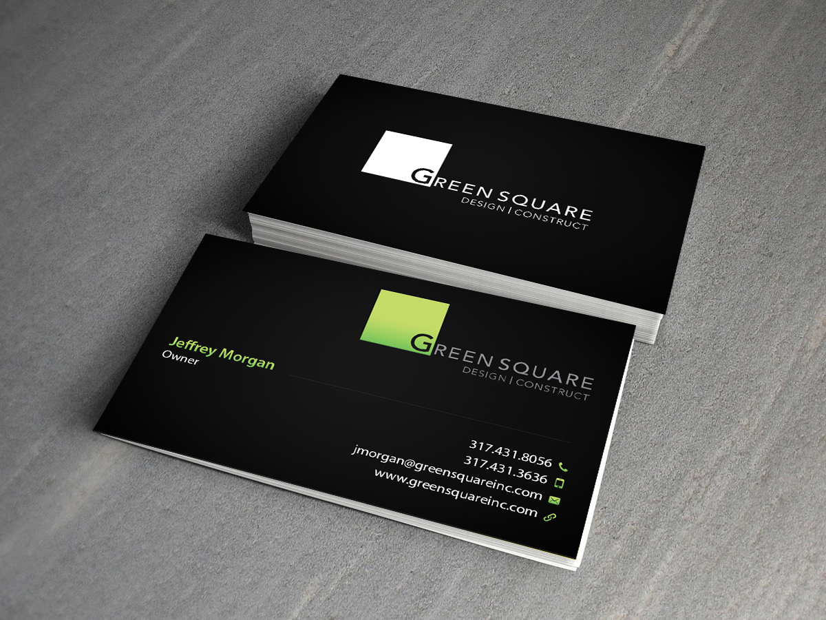 Business Card Design by Creations Box 2015 for Green Square Design Construct Inc. | Design #9456219
