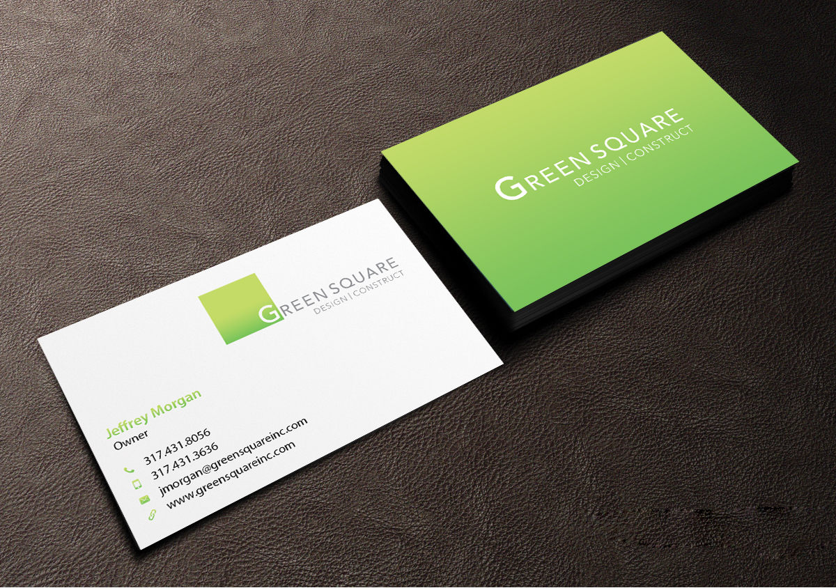 Business Card Design by Creations Box 2015 for Green Square Design Construct Inc. | Design #9456232