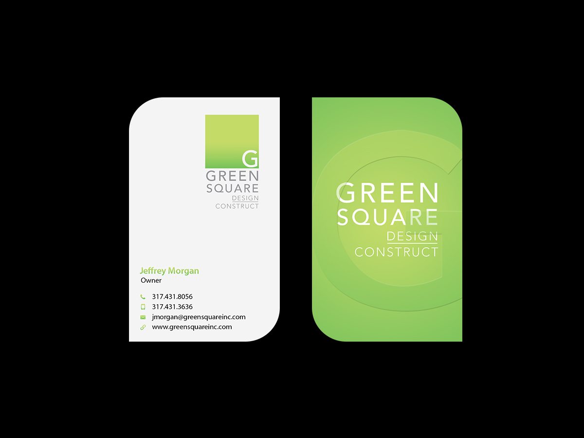 Business Card Design by Creations Box 2015 for Green Square Design Construct Inc. | Design #9456234