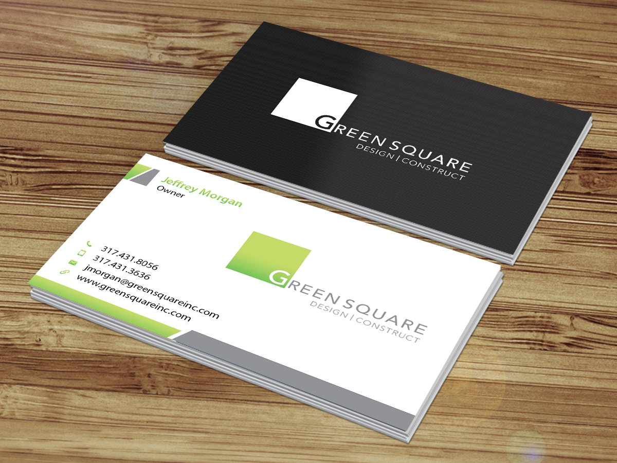 Business Card Design by Creations Box 2015 for Green Square Design Construct Inc. | Design #9456236