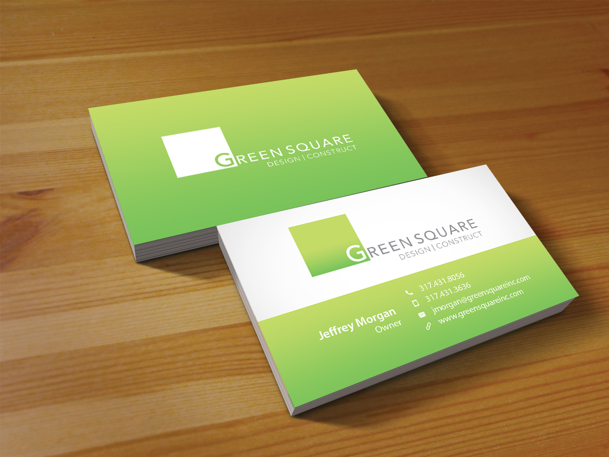Business Card Design by Creations Box 2015 for Green Square Design Construct Inc. | Design #9456243