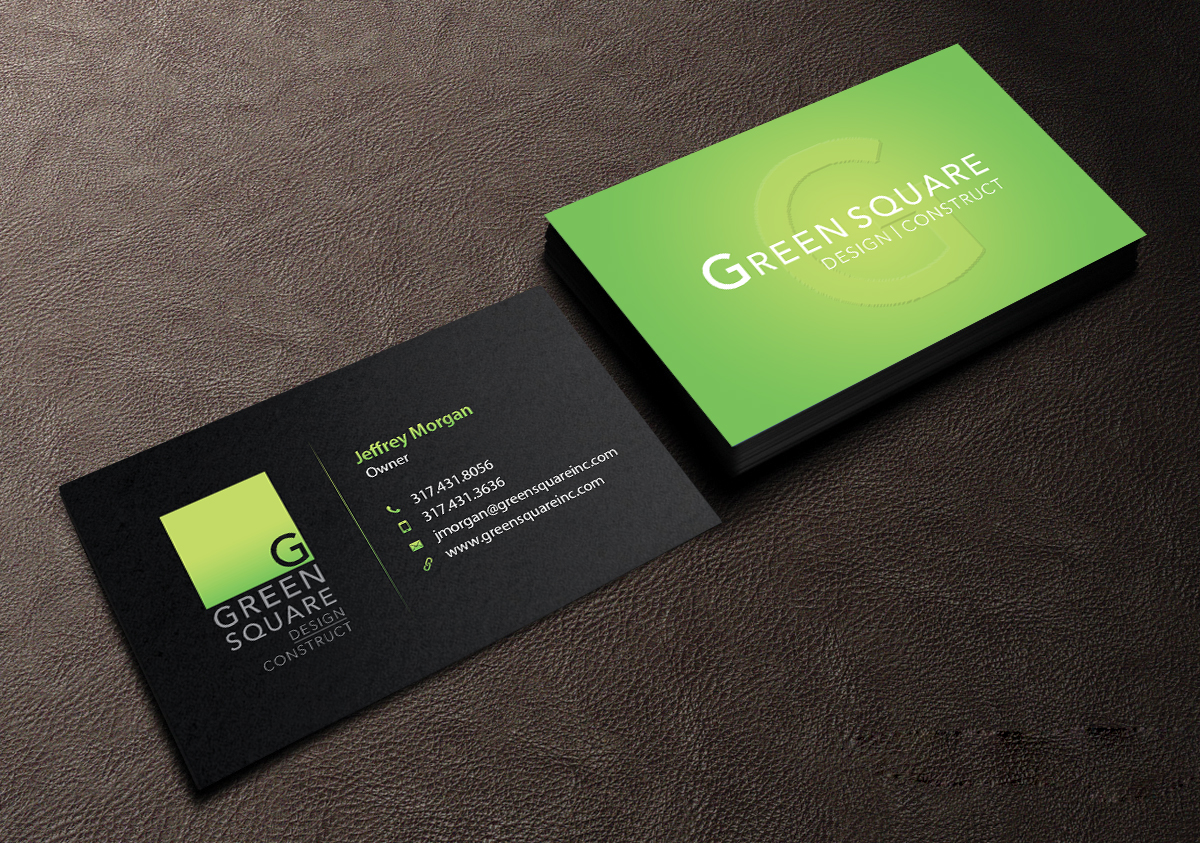 Design de Carte de Visite par Creations Box 2015 pour Green Square Design Construct Inc. | Design #9456248
