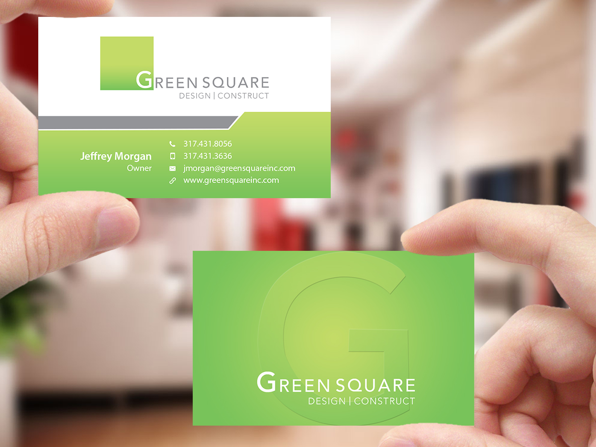 Visitenkarten-Design von Creations Box 2015 für Green Square Design Construct Inc. | Design #9456252