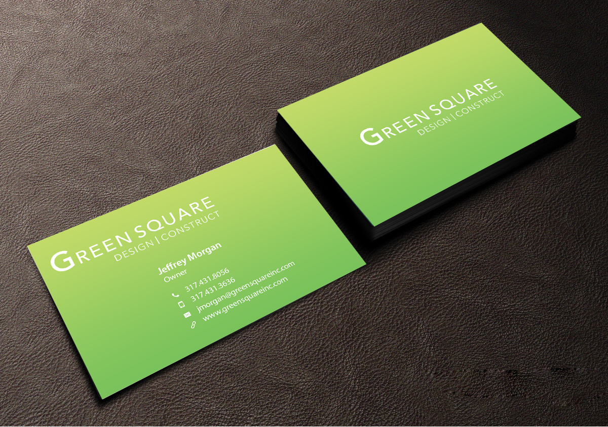 Design de Carte de Visite par Creations Box 2015 pour Green Square Design Construct Inc. | Design #9456254