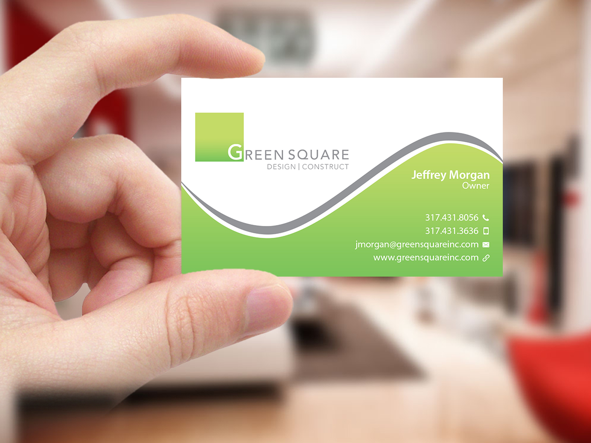 Business Card Design by Creations Box 2015 for Green Square Design Construct Inc. | Design #9456257