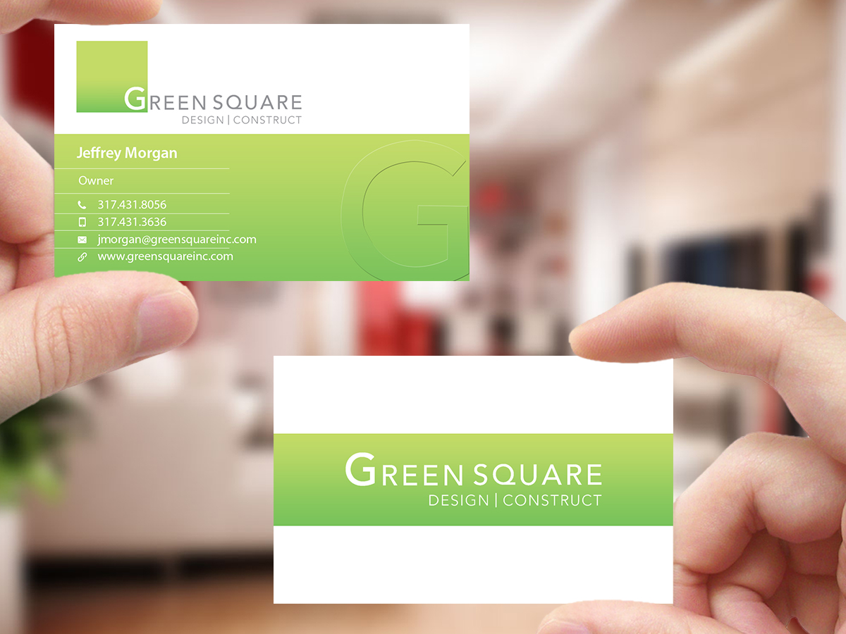 Visitenkarten-Design von Creations Box 2015 für Green Square Design Construct Inc. | Design #9456262