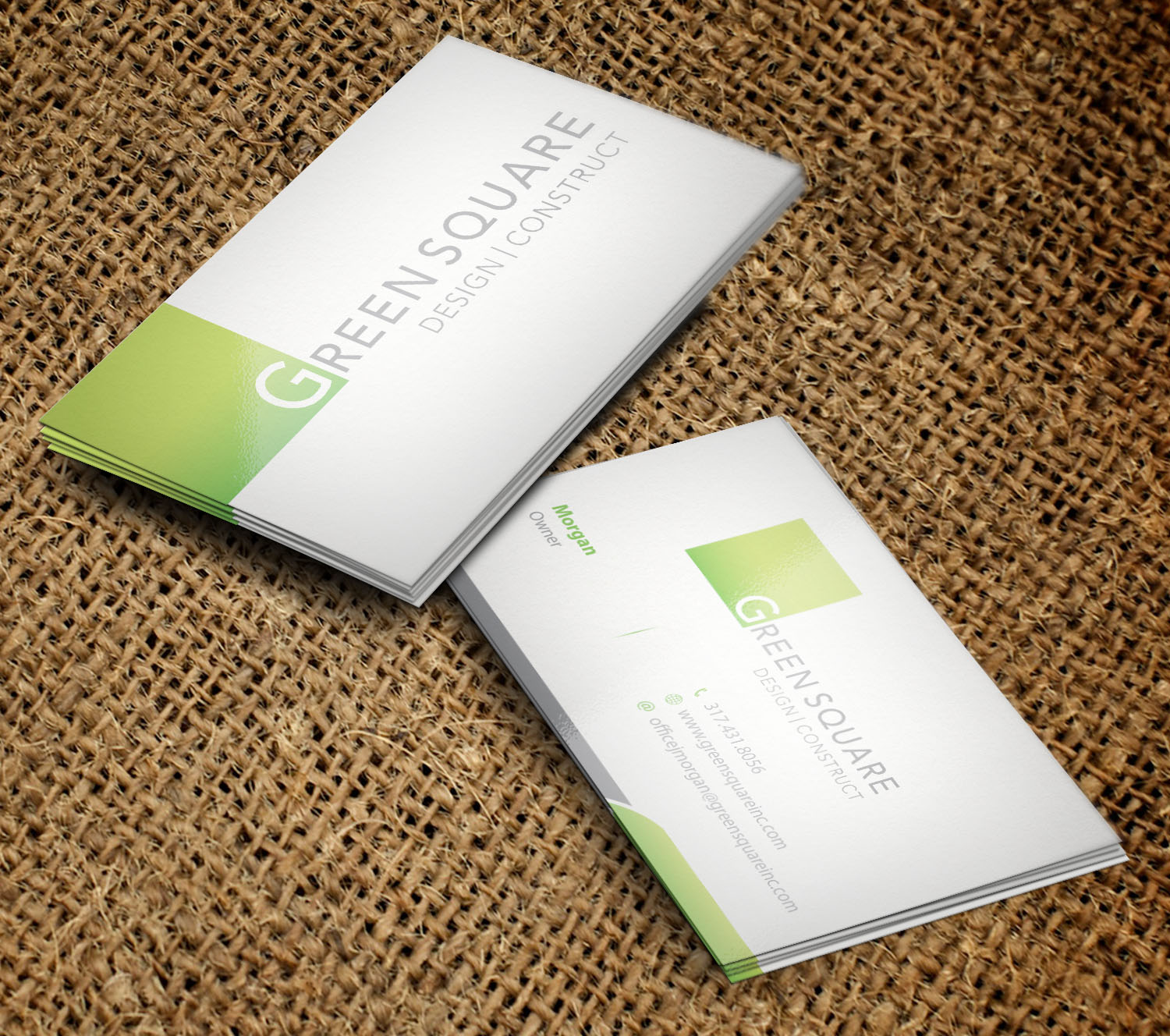 Business Card Design by PD Studios for Green Square Design Construct Inc. | Design #9435219