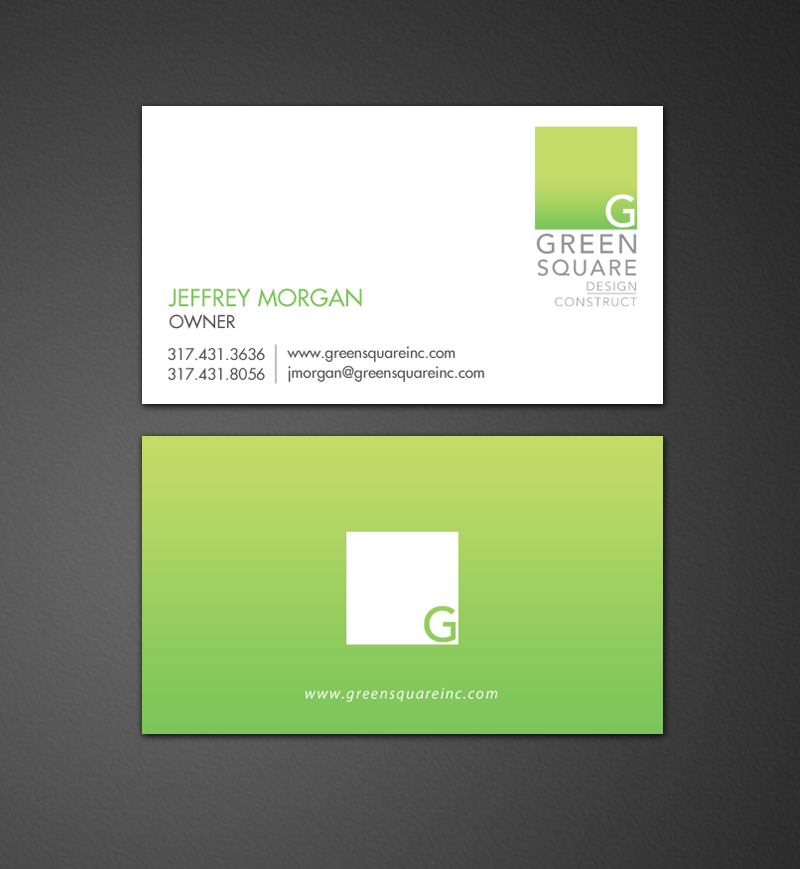 Business Card Design by chandrayaan.creative for Green Square Design Construct Inc. | Design #9454570