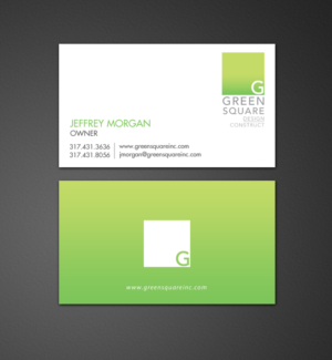 Business Card Design by chandrayaan.creative for Green Square Design Construct Inc. | Design: #9454570