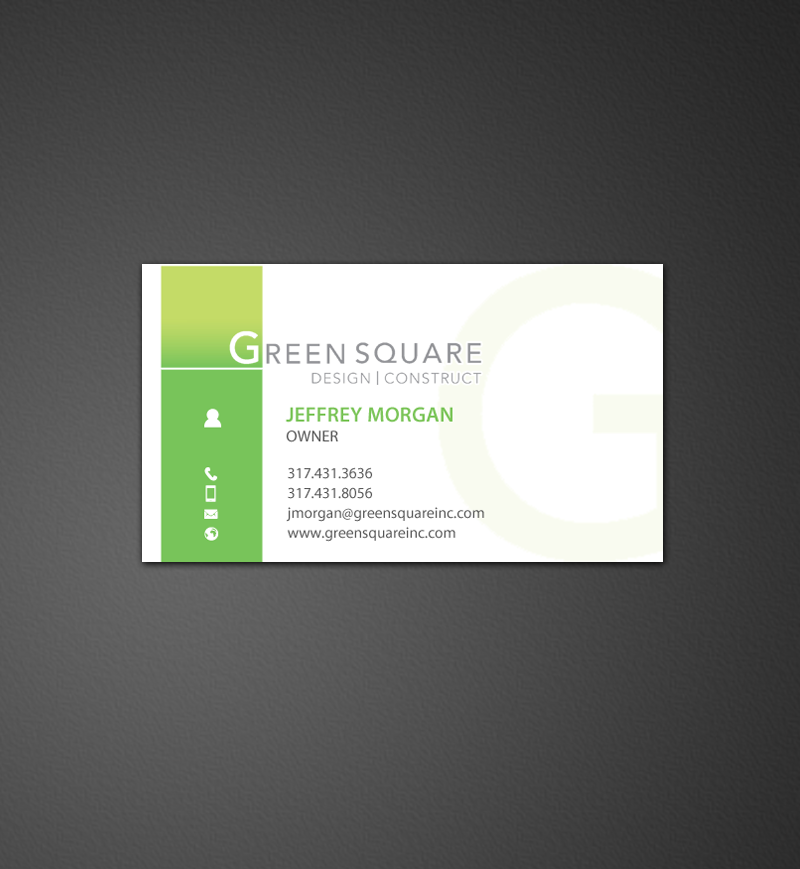 Design de Carte de Visite par chandrayaan.creative pour Green Square Design Construct Inc. | Design #9456105