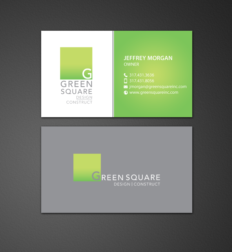 Business Card Design by chandrayaan.creative for Green Square Design Construct Inc. | Design #9456115
