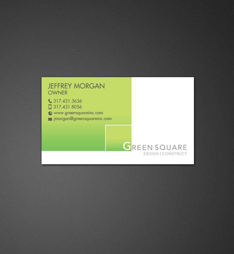 Business Card Design by chandrayaan.creative for Green Square Design Construct Inc. | Design #9456120