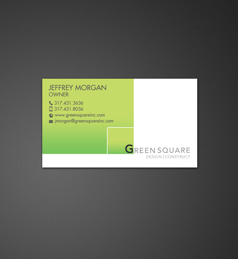 Business Card Design by chandrayaan.creative for Green Square Design Construct Inc. | Design #9467097