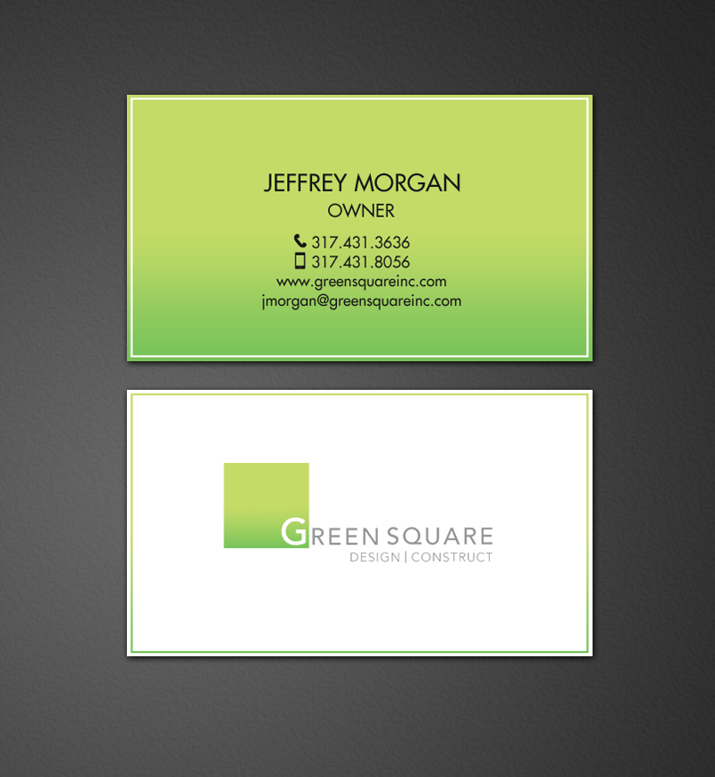 Diseño de Tarjeta de Presentación por chandrayaan.creative para Green Square Design Construct Inc. | Diseño #9467100