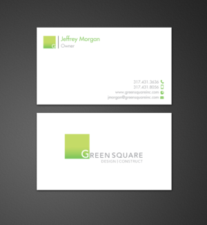 Business Card Design by chandrayaan.creative for Green Square Design Construct Inc. | Design: #9467104