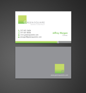 Business Card Design by chandrayaan.creative for Green Square Design Construct Inc. | Design: #9467114