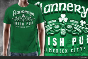 Flannerys Irish Pub needs a vintage tee shirt design | T-Shirt-Design von gekgrfx