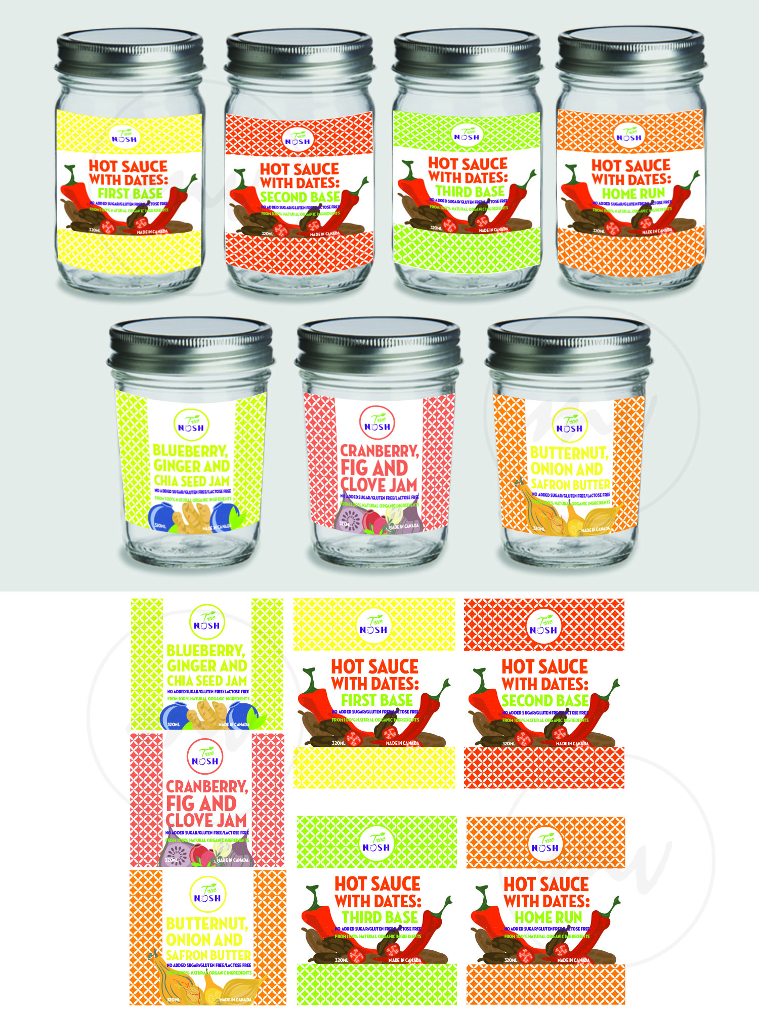 Label Design by Hermitage Creative for The True Nosh Company Ltd.  | Design #9543125