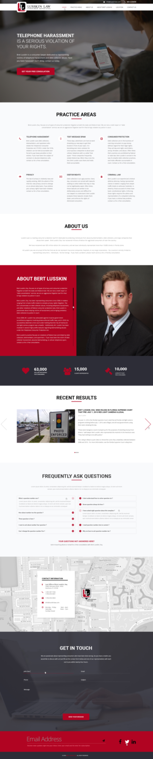 Web Design by new_dziner for Bret Lusskin PA | Design: #9504642