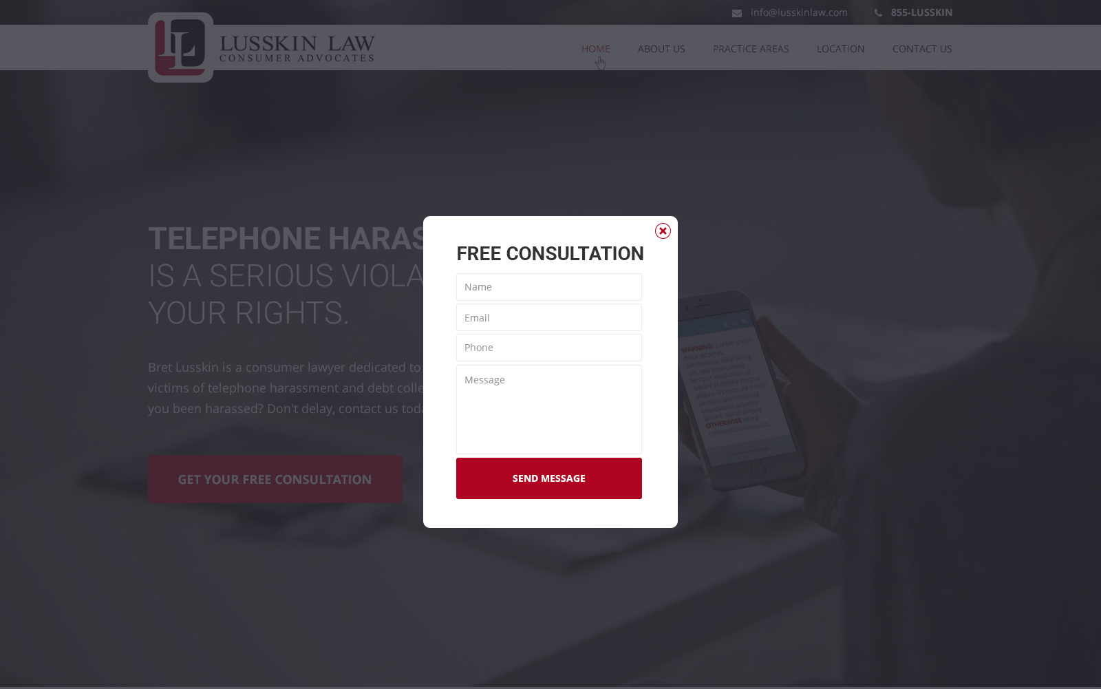 Web Design by new_dziner for Bret Lusskin PA | Design #9517407