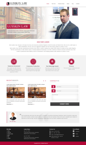 Web Design by Designtraffix for Bret Lusskin PA | Design: #9526965
