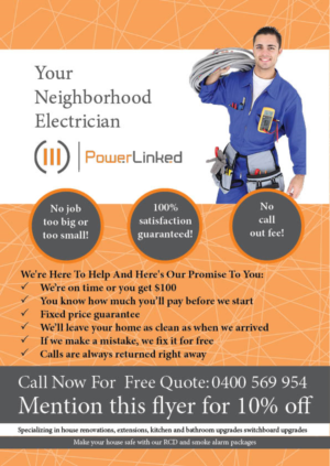 serious modern electrical flyer design for a company by leuchi catchy flyer