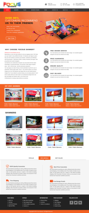 Wordpress Design by webxvision for Focus Banners | Design: #9549672