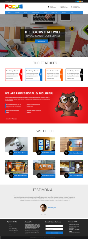 Wordpress Design by webxvision for Focus Banners | Design: #9574583