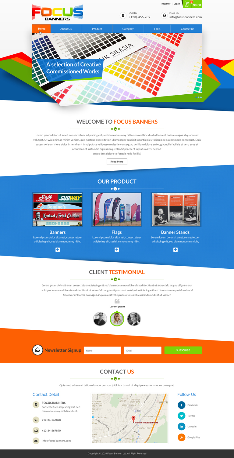 Wordpress Design by Sbss for Focus Banners | Design #9466162