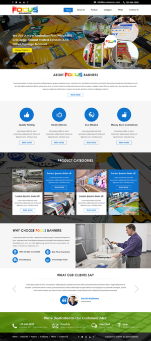 Wordpress Design by Sbss for Focus Banners | Design: #9466815