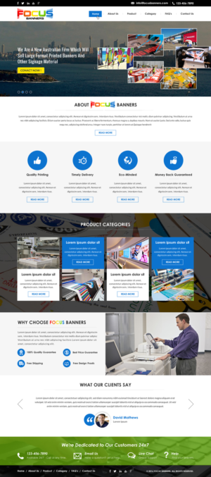 Wordpress Design by Sbss for Focus Banners | Design: #9466818