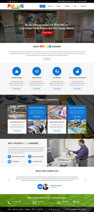 Wordpress Design by Sbss for Focus Banners | Design: #9466822