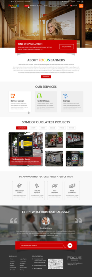 Wordpress Design by Sbss for Focus Banners | Design: #9477105