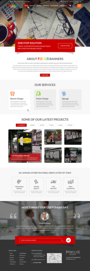 Wordpress Design by Sbss for Focus Banners | Design: #9477106