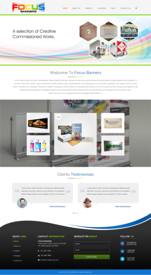 Wordpress Design by Sbss for Focus Banners | Design: #9477110