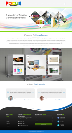 Wordpress Design by Sbss for Focus Banners | Design: #9477112