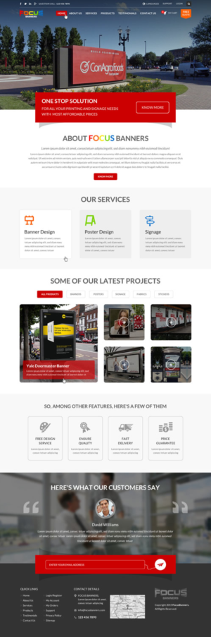 Wordpress Design by Sbss for Focus Banners | Design: #9477114