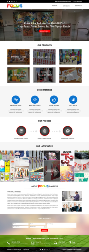 Wordpress Design by Sbss for Focus Banners | Design: #9754464