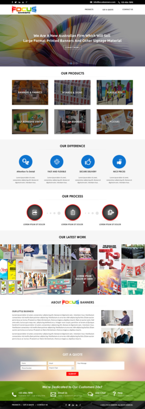 Wordpress Design by Sbss for Focus Banners | Design: #9754467