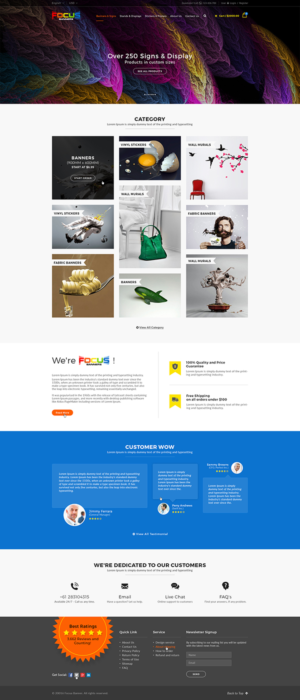 Wordpress Design by Ved Web Services for Focus Banners | Design: #9496976