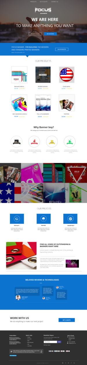 Wordpress Design by NS for Focus Banners | Design: #9678910