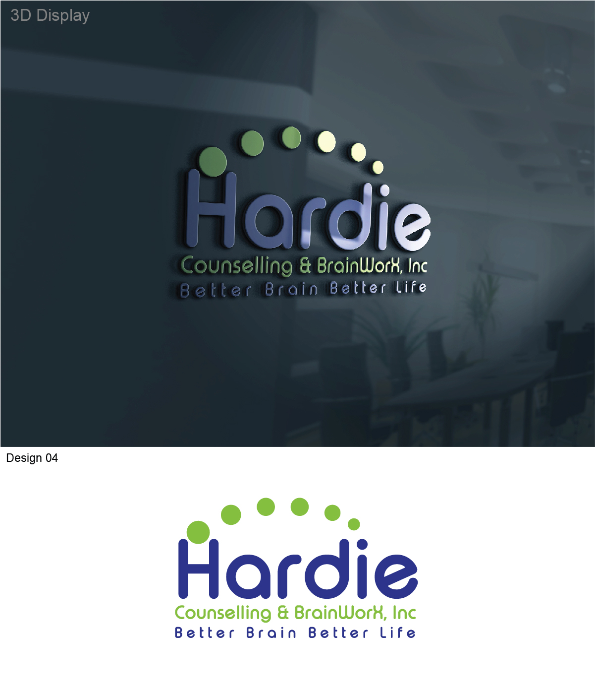Diseño de Logo por 3Guys para Hardie Counselling & BrainWorX, Inc. | Diseño #9439430