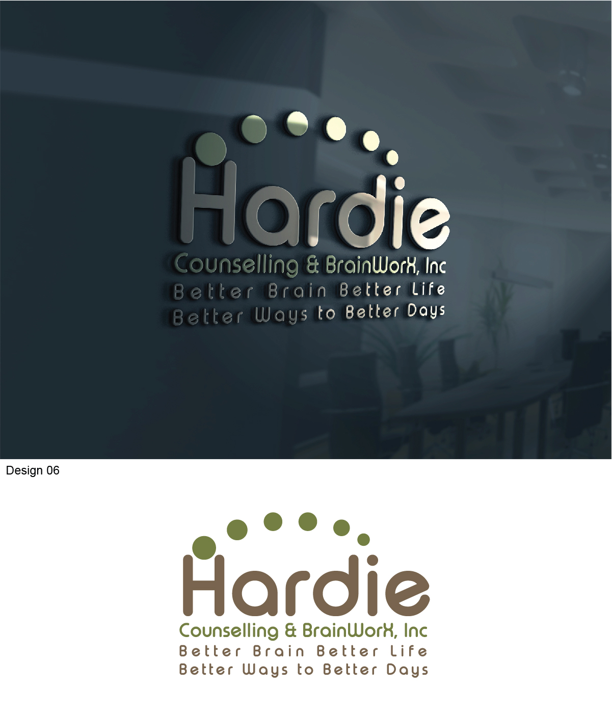 Logo Design by 3Guys for Hardie Counselling & BrainWorX, Inc. | Design #9458606