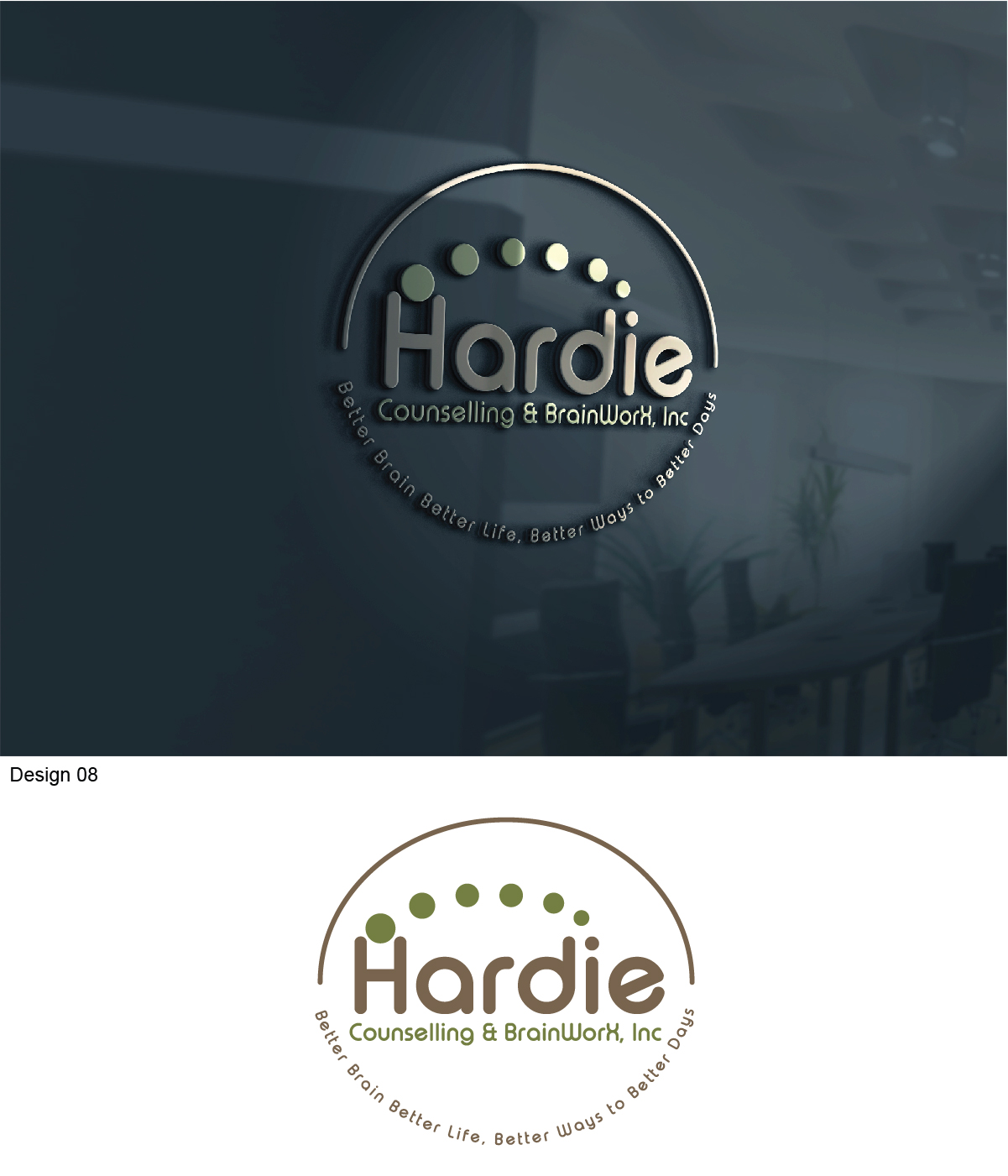 Logo Design by 3Guys for Hardie Counselling & BrainWorX, Inc. | Design #9458611