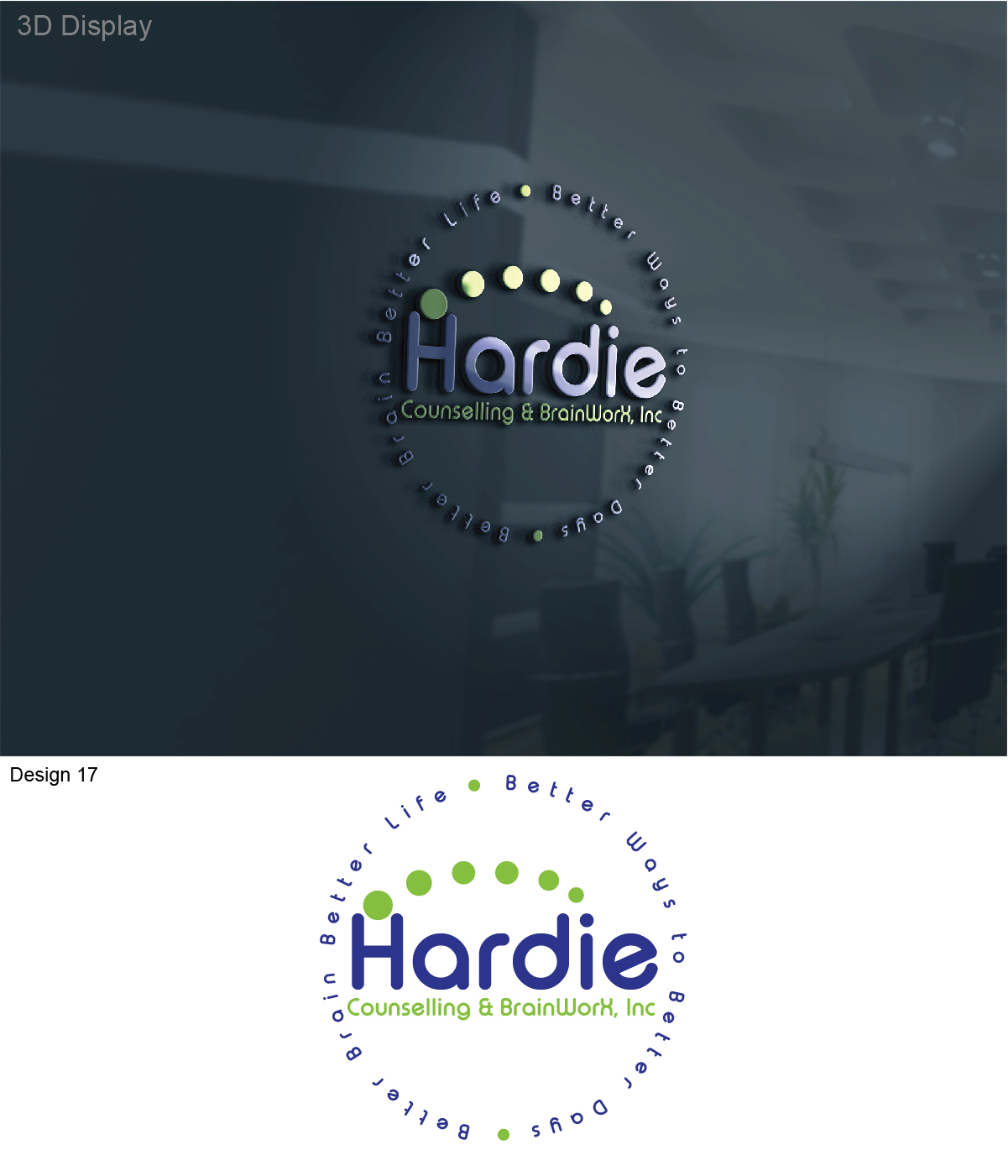 Diseño de Logo por 3Guys para Hardie Counselling & BrainWorX, Inc. | Diseño #9482086